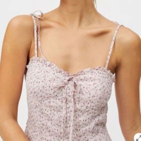 Revolve Urban Outfitters Dress Forum Sweetheart Tie-Shoulder Mini Dress - Picture 2 of 11